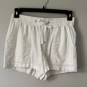 Gap Factory Women's Linen Blend White Pull On Casual Shorts - S